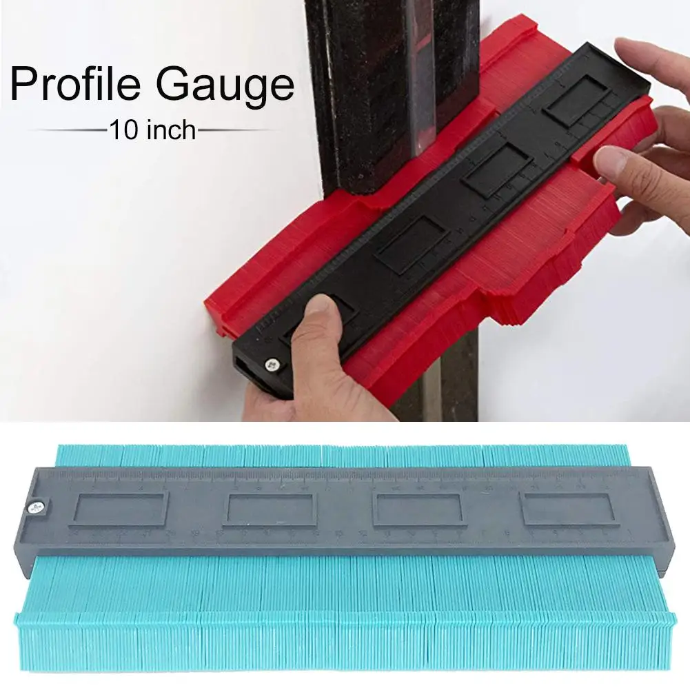 

10 In Profile Measuring Instrument Measuring Ruler Profile Replicator Multi-function Irregular Contour Gauge Woodworking Tool