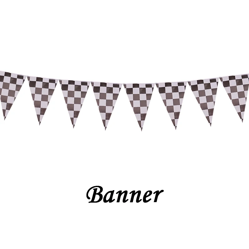 Banner1set Любовь вечерние принадлежности Черно-белая решетка для взрослых тарелка салфетки под чашки Посуда День рождения Рождество Свадебные украшения - Цвет: Banner1set
