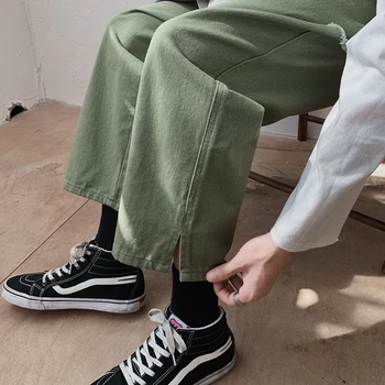 

Men's casual pants 2020 spring new casual loose solid color wild straight pants youth personality fashion trend men's clothing