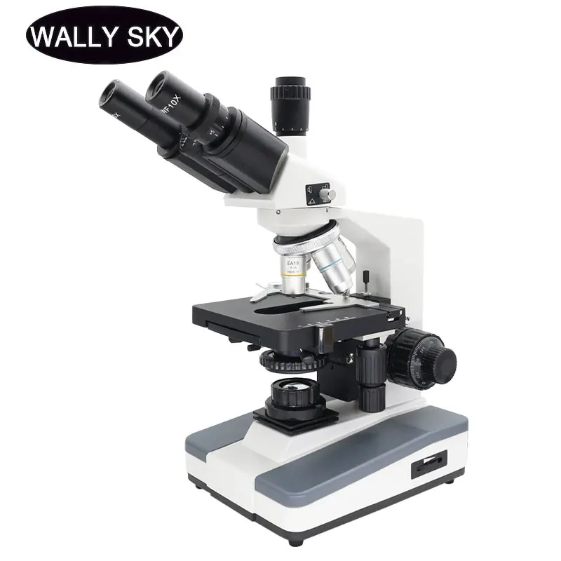 

40X-1600X Trinocular Microscope LED Lab Compound Microscope Binocular Biological Microscopes with Two-Layer Mechanical Stage