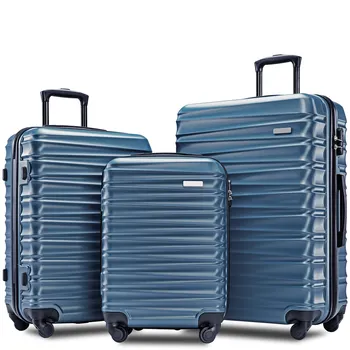 

Lightweight Hardside 3 Piece ABS Luggage Set with Spinner Suitcase 20" 24" 28"