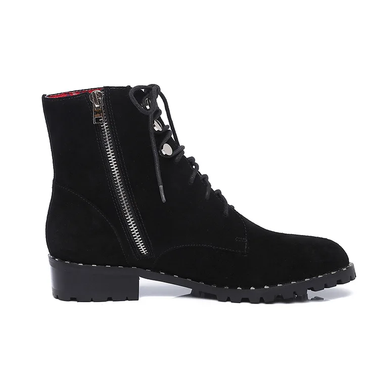

Fekkai Martin Boots Short Boots Full Leather Short Boots Thin Drawstring Short Boots Brand Short Boots
