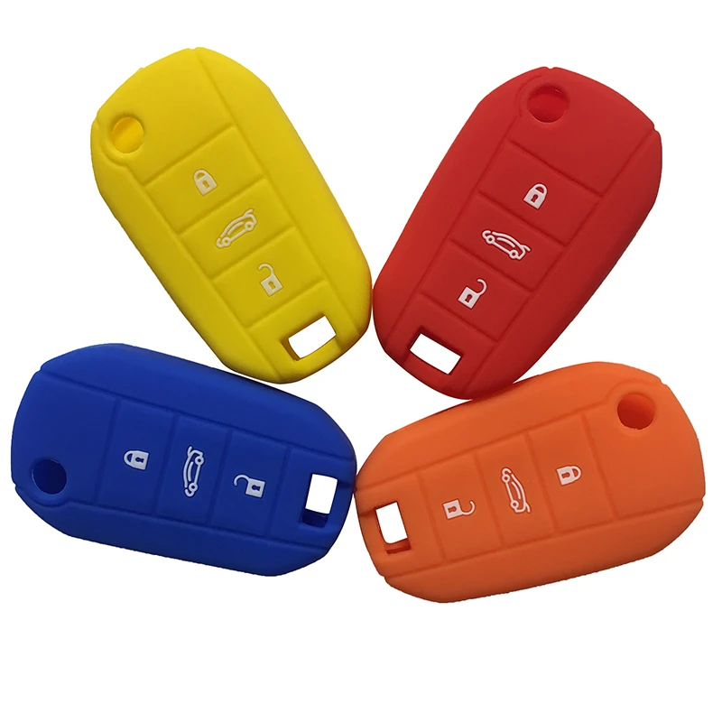Чехол для ключей из силикагеля Citroen Cactus C4 C4L C5 C3 чехол Peugeot 508 301 408 2008 3008 держатель