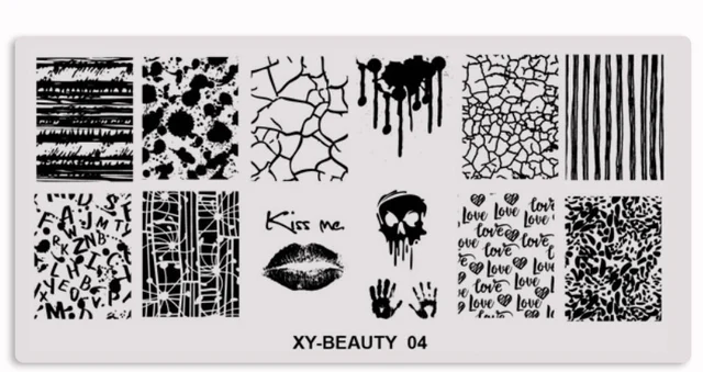 1 Pcs Mixed Design Line Animals Stainless Steel Nail Stamping Plates Rectangular Image Template DIY Manicure Stencils Tools XY-BE 04