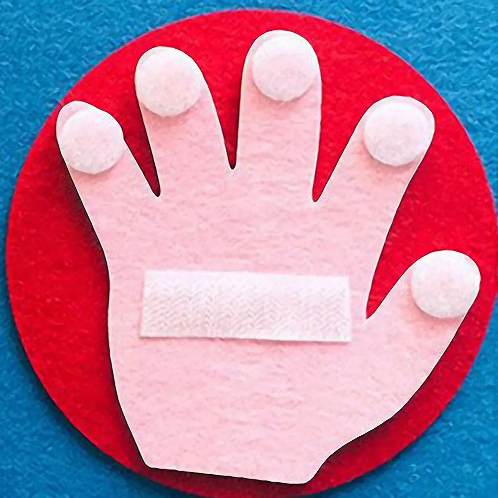 XICC Handmade Felt Finger Numbers Counting Math Toy Set Children Early Teaching Aids DIY Wool Nonwoven Digital Kindergarten Gift
