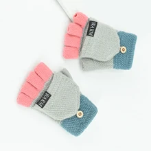 5 estilos flip metade dedo luvas inverno quente macio espessamento luvas de lã touchscreen para mulheres luvas de dedo exposto