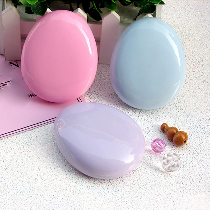 Дизайн прекрасный ABS в форме яйца гладкая поверхность с зеркальным контактным объективом чехол для комплекта держатель Контейнер для линз коробка