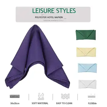 

10pcs HOTEL NAPKINS Cloth Napkins Table Napkin Classical RESTAURANT DINNER CLOTH LINEN PREMIUM