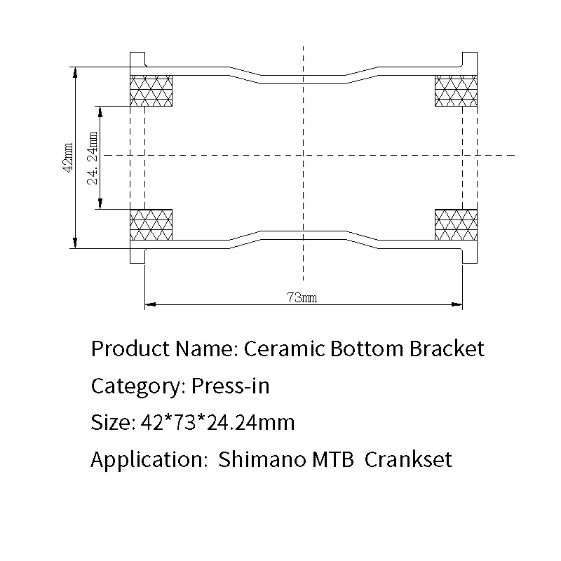BB30 73 Shimano MTB Hscer ceramics Bottom Bracket BB30 PF30 BSA ROAD MTB bicycle bearing - Цвет: BB30 73 Shimano MTB