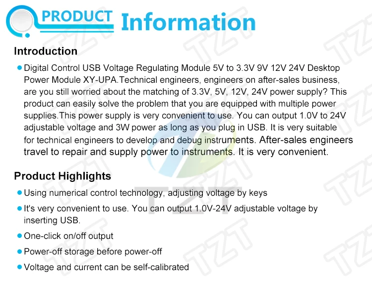 Цифровой Управление USB Напряжение регулирования модуль 5V до 3,3 V 9V 12V 24V Настольный Мощность модуль XY-UPA