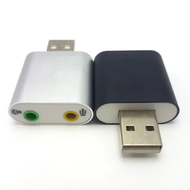 

7.1 USB Sound Card External Adapter USB Audio Card 3D Stereo Jack 3.5mm Earphone Micphone Card for Computer Notebook PC Laptop