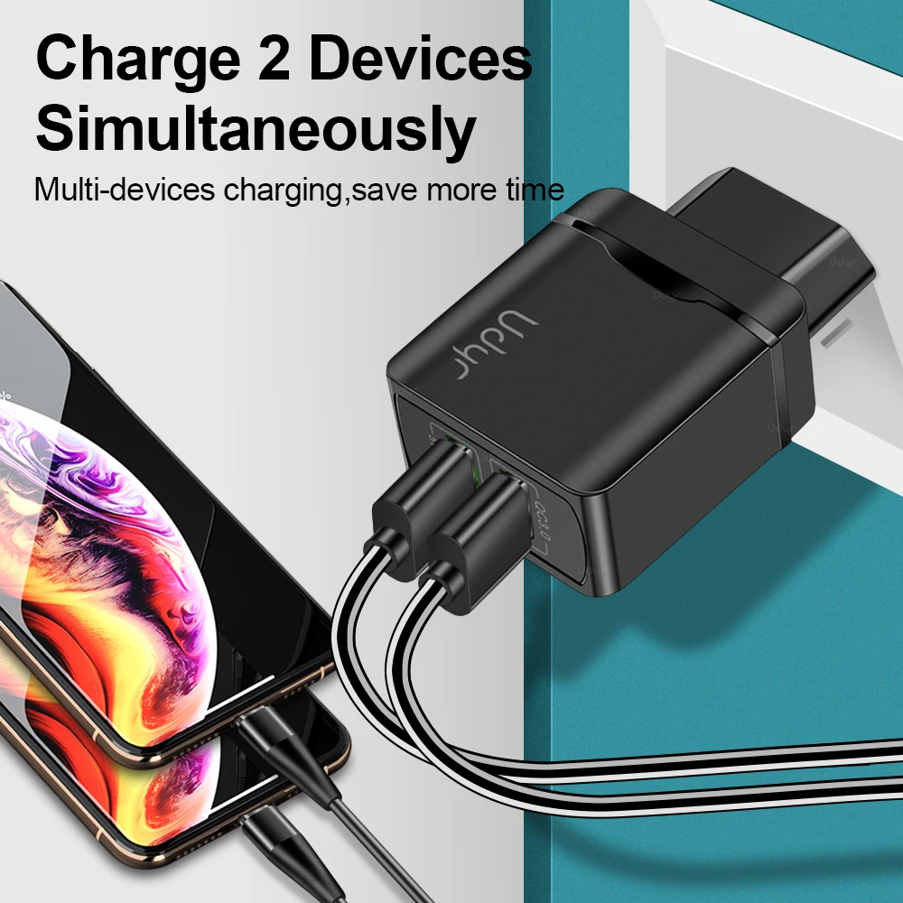 Udyr Quick Charge 3 0 28W QC Dual USB зарядное устройство адаптер EU вилка дорожный настенный