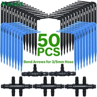 Greenhouse Garden 50PCS Bend Drip Arrow Dripper Micro Drip Irrigation Kit Emitter fit 3/5mm Hose Watering Saving Dripper Flowers 1