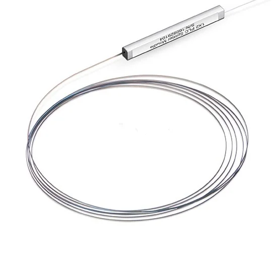 2x4 2x8 2x16 2x32 PLC splitter Bare Fiber Optical Splitter FTTH PLC Splitter with Steel tube 2