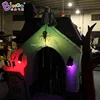 Eco-Friendly 3x3mH inflatable haunted house tunnel with LED lights for amusement park / haunted house tunnel balloon toys 4