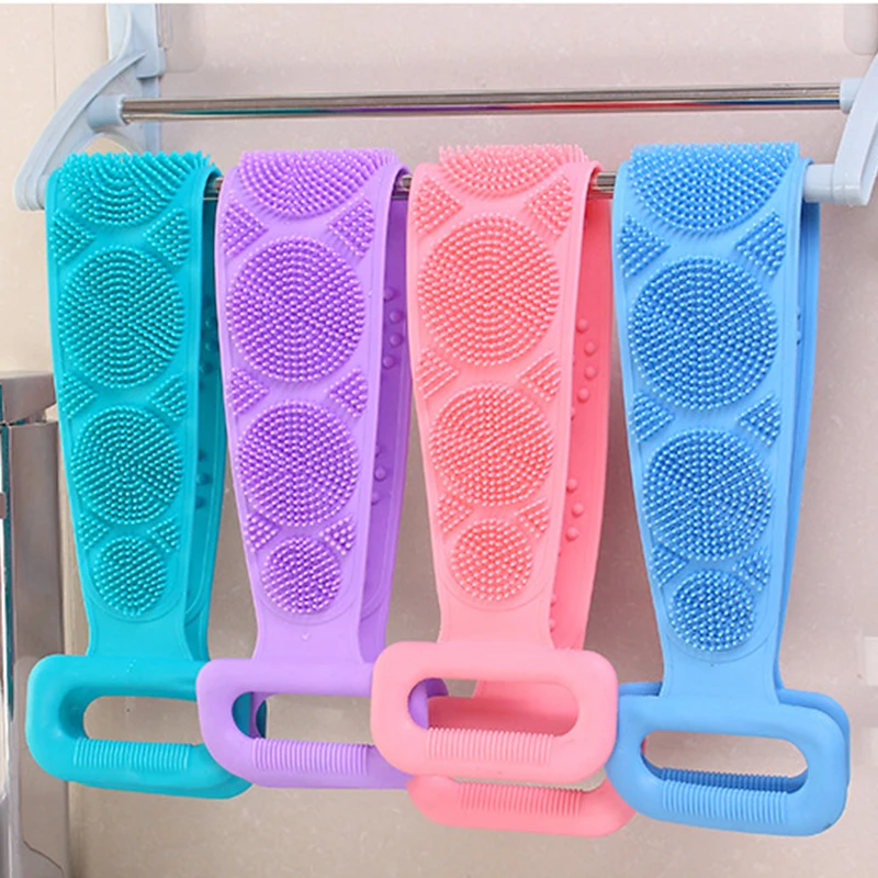 

Bath Brushes Towel Silicone Body Brush Bath Belt Exfoliating Massage Back Belt Wash Skin Household Clean Shower Brush 60cm 70cm