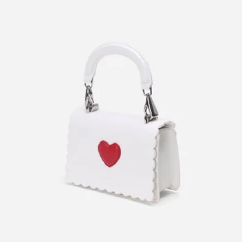 

Lace portable small bag female 2019 spring new heart-shaped small square bag shoulder diagonal fairy bag