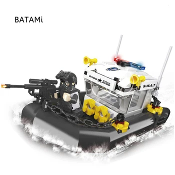 

Police station SWAT Boat Military Series 3D Model building blocks compatible with city Boy Toy hobbies Gift