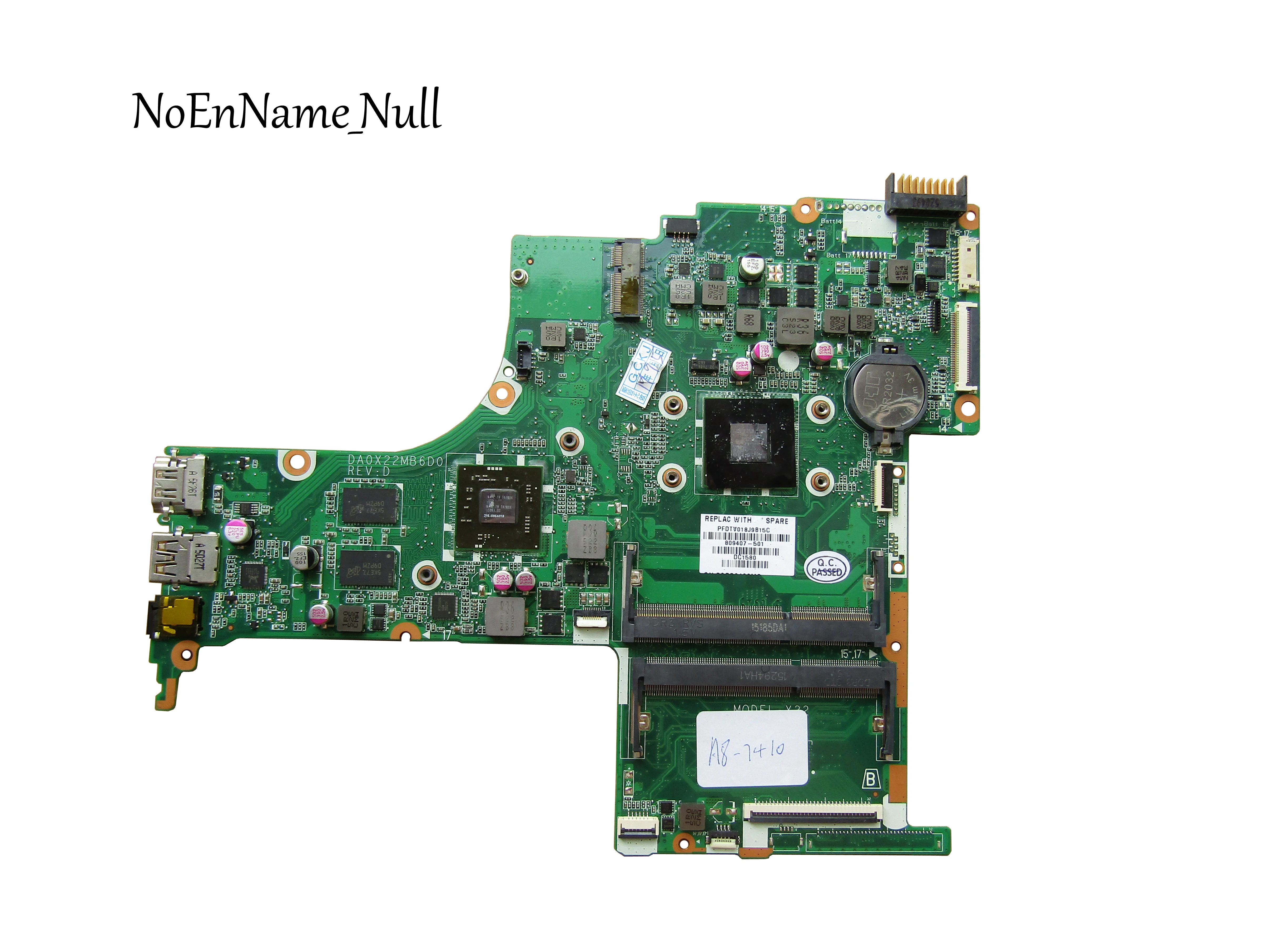 809407-001 809407-501 809407-601 для hp 15-AB серии Материнская плата ноутбука A8-7410 Процессор DA0X22MB6D0