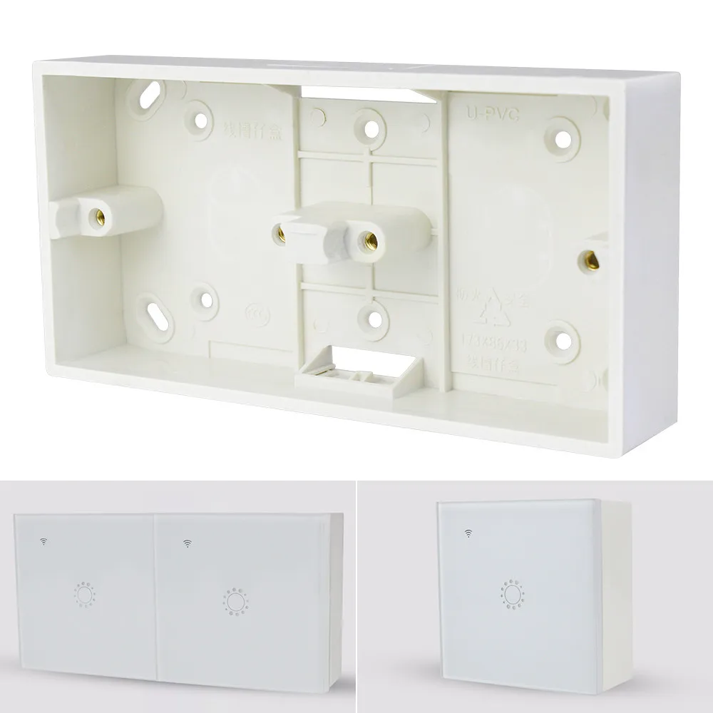 Caja de enchufe de interruptor de 4 colores 86 tipo 35, 40, 50mm, caja de  conexiones de superficie de pared Premium, montaje en pared Blanco, Negro, Gris