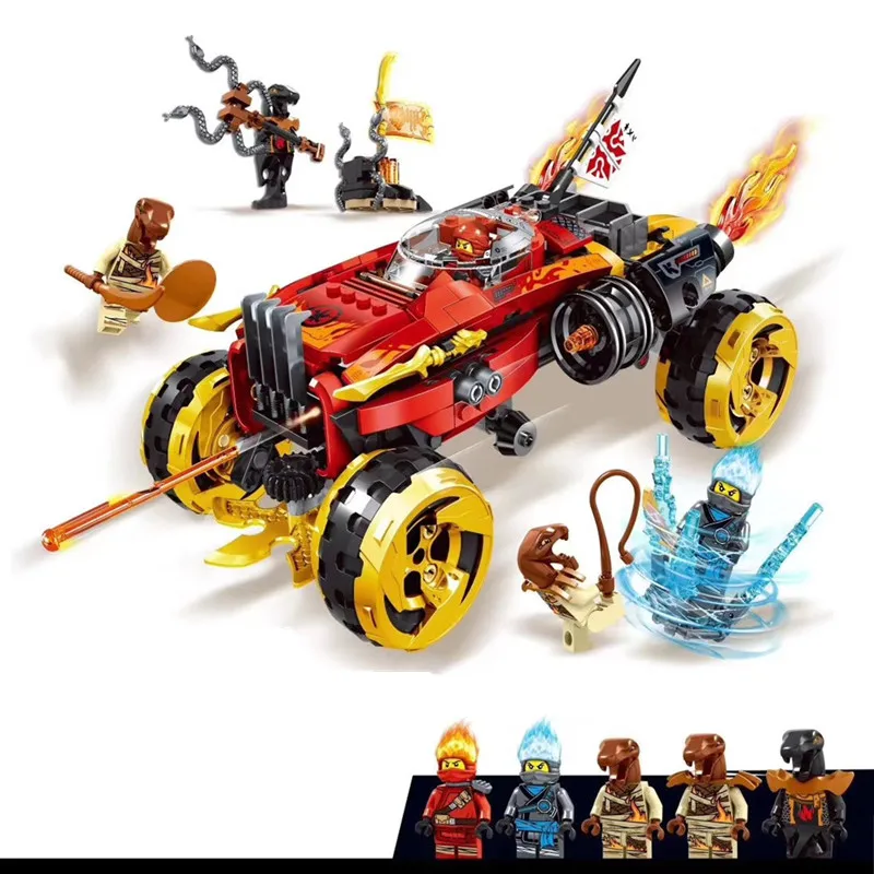 

New 2019 Ninjagoing Katana 4x4 Spinjitzu Building Blocks Kit Bricks Classic Movie Ninja Model Kids Toys for Children Gift
