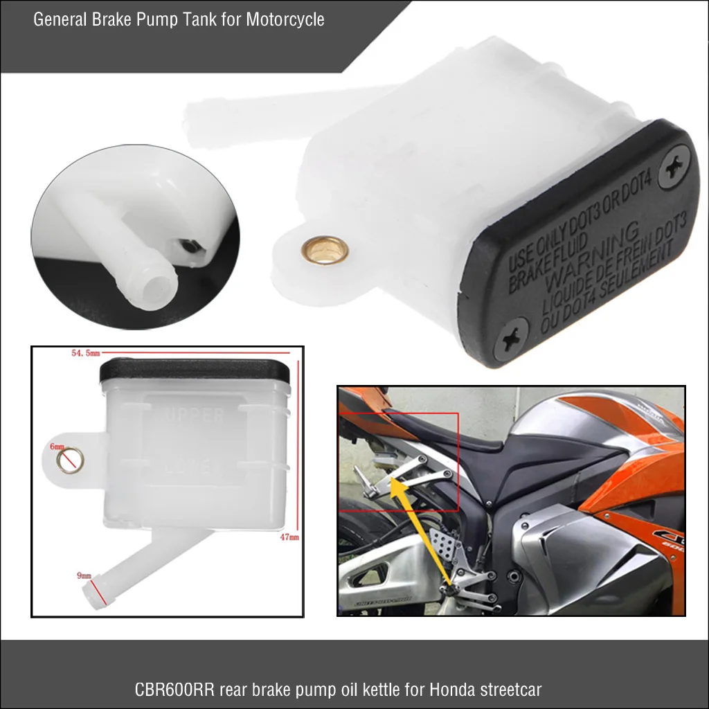 

Motorcycle Racing Parts Rear Brake Reservoir Clutch Master Cylinder Fluid Oil Reservoir for KAWASAKI Z1000 2003 2004 2005 2006