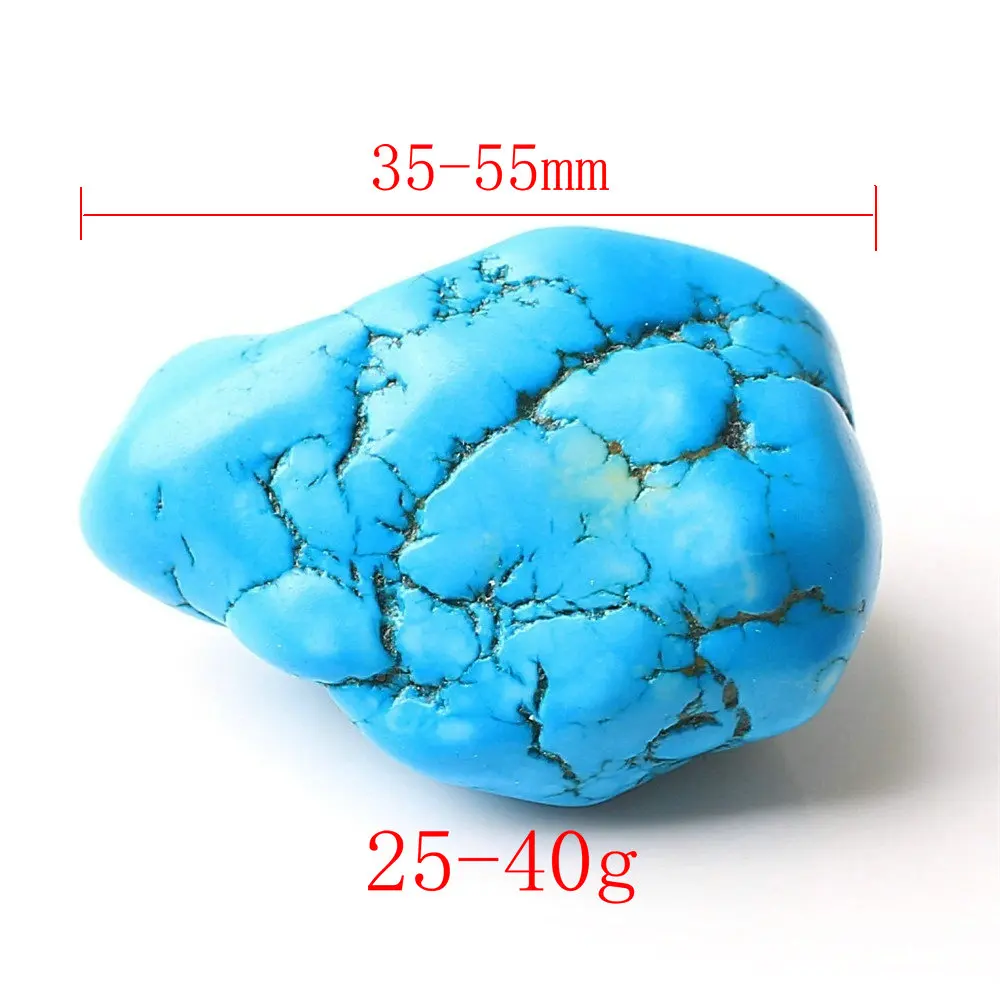 Большой синий Howlite бирюза тонущий камень полированный исцеление драгоценный