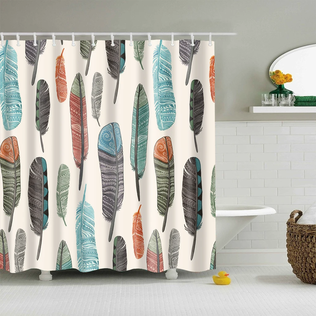 1PC Various Large Size Shower Curtain With Several Design, Waterproof, Odorless, Eco-Friendly, 180x180cm Shower Curtain