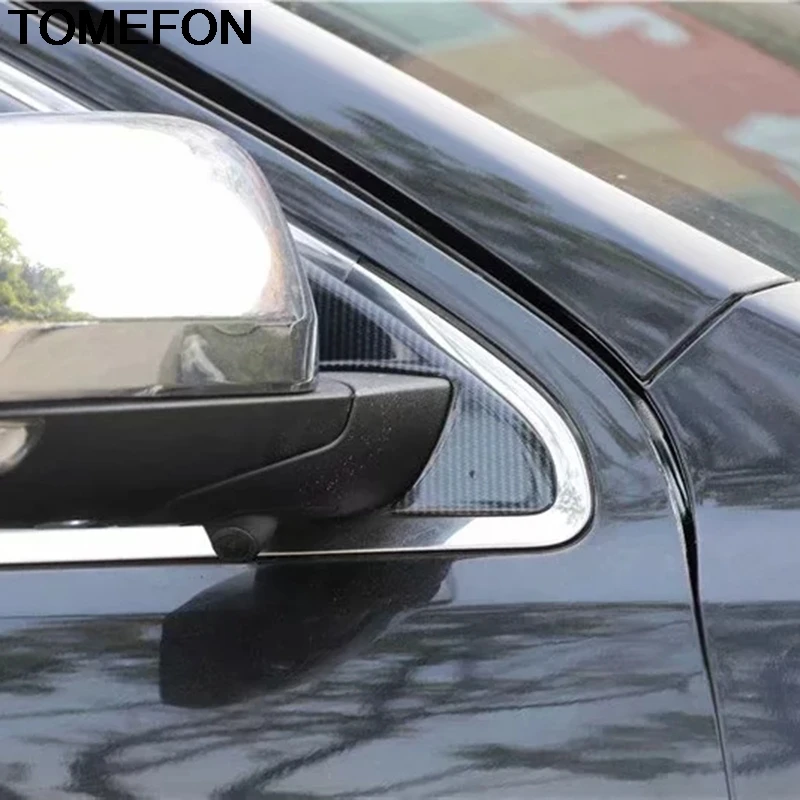 TOMEFON для Jeep Grand Cherokee ABS углеродное волокно краска красная передняя дверь зеркало заднего вида угловой столб накладка
