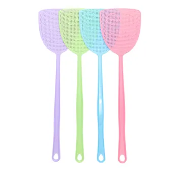 

4Pcs Fly Control Hollow Household Long Handle Plastic Fly Trap Mosquito Swatter Fly Killer Hand Manual Flapper Pest Control Blue