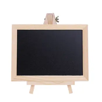 

Wood Tabletop Chalkboard Double Sided Blackboard Message Board Children Kids Toy