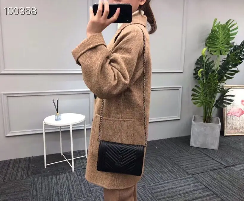 Export Autumn And Winter New Style Double-Sided Duffle Coat Elegant Mid-length Woolen Jacket Overcoat