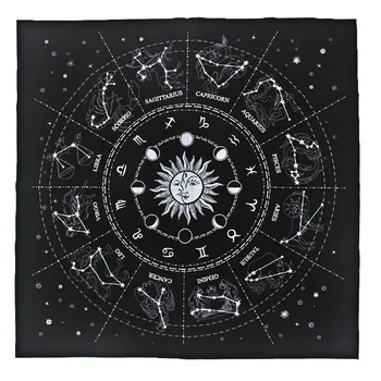 

New starry divination Tarot Twelve constellations love career transfer special horoscope Oracle card tablecloth 49*49 cm
