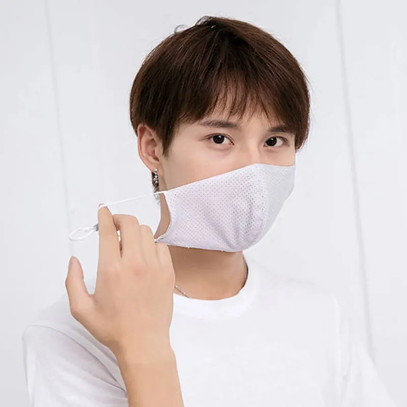 Dot Breathable Mouth Masks Summer Sun Protection Hanging Ears Masks Adjustable Summer Riding Face Mask Cotton Solid Color Masks