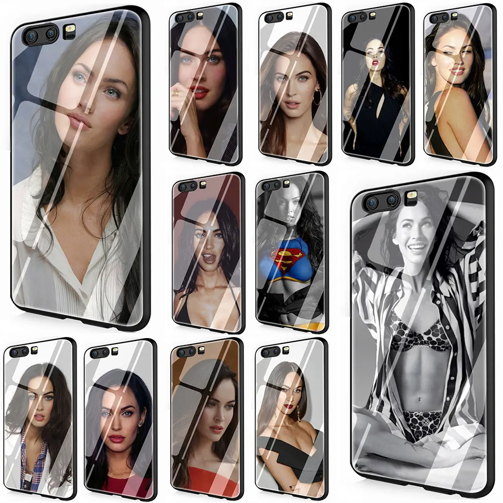 Megan Fox чехол из закаленного стекла для телефона Huawei P10 P20 P30 Y6 Y9 Honor 8X 7A pro 9 10 Lite Mate 20