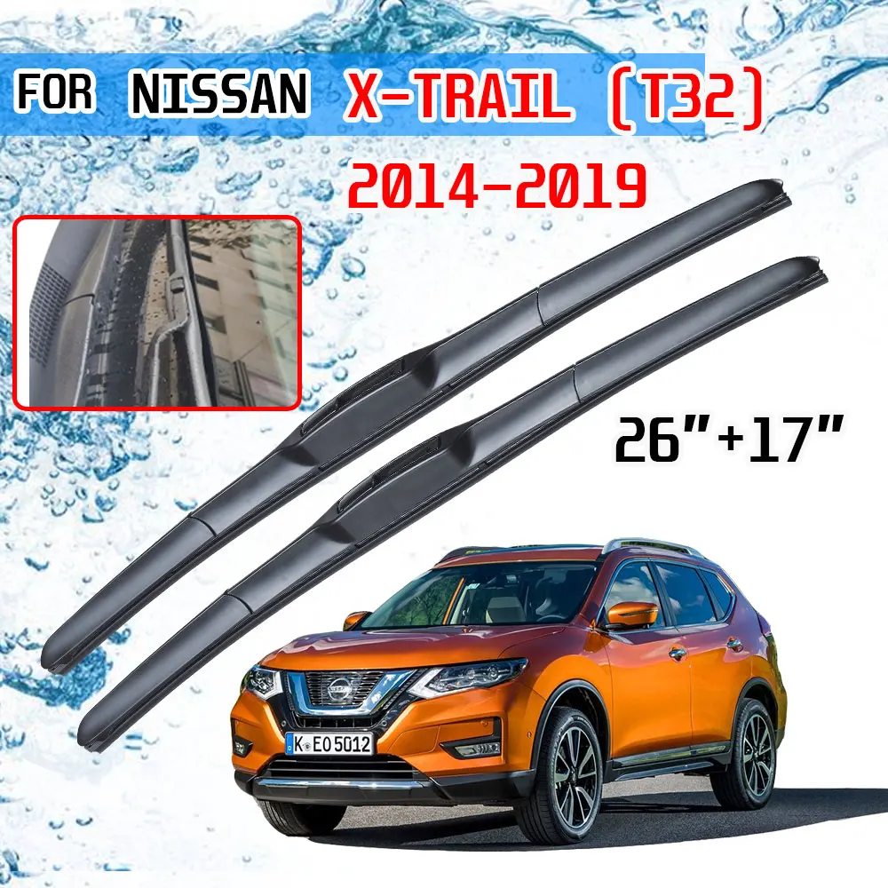 Escobillas para delantero de coche, accesorios para Nissan x-trail T32 2014 2015 2016 2017 2018 2019, gancho U J - AliExpress Automóviles motocicletas