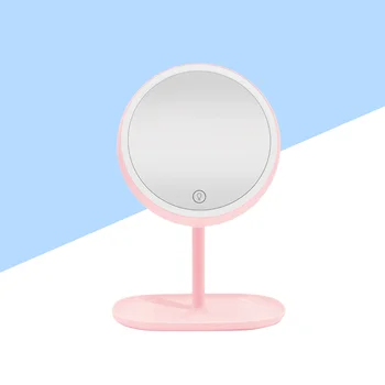 

Lighted Vanity Mirror Rechargeable Dimmable Touch Screen Led Makeup Countertop Mirror for Cosmetic Shaving in Bathroom