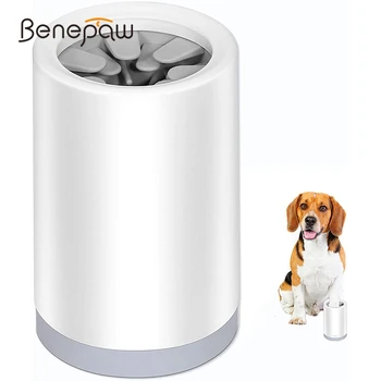 

Benepaw Soft Silicone Paw Cleaner Prevent Water Splashing Removable Dog Foot Washer Cup For Cleaning Muddy Paws Grooming Brush