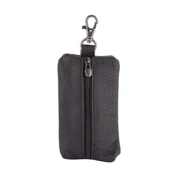 

Leather Key Holder Women Covers Zipper Key Case Bag Pouch Purse Car Key Wallets Men Keys Organizer Housekeeper HOT