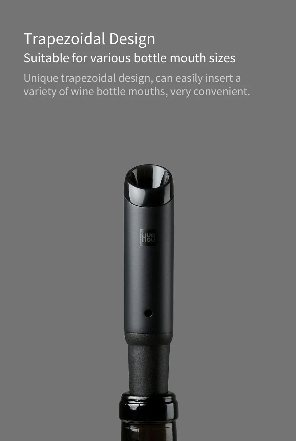 Xiaomi Huohou Fast Decanter Red Wine Decanter Pouring Tools Mini Wine Filter Air Intake Bottle Pourer Aerator For Family Bar (2)