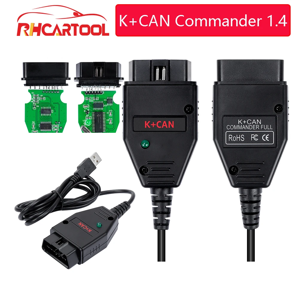 Для VAG K + CAN Commander 1 4 Green PCB PIC18F25K80 FTDI FT232RL чип для AUDI/для VW/Skoda Line Full|Кабели и коннекторы