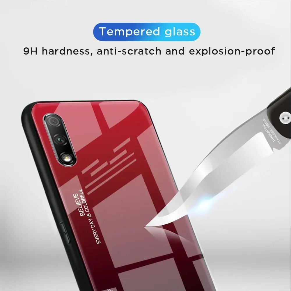 Цветной чехол из закаленного стекла для телефона huawei P Smart Plus P30 P20 Honor 20 9X Pro 10 9 Lite 10i 20i Nova 5i градиентный чехол