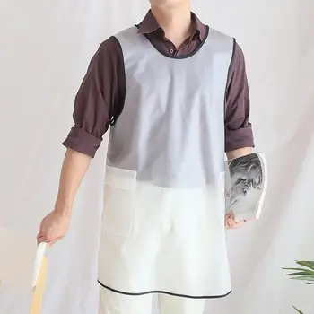 

Waterproof Transparent Apron TPU Environmental Friendly Work Pet Clothes Lace-up-Free Export Bakery Shop Creative S5T1