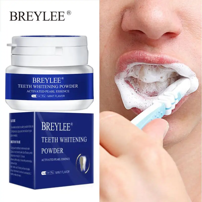 BREYLEE Teeth Whitening Powder Toothpaste Dental Tooth Cleaning Oral