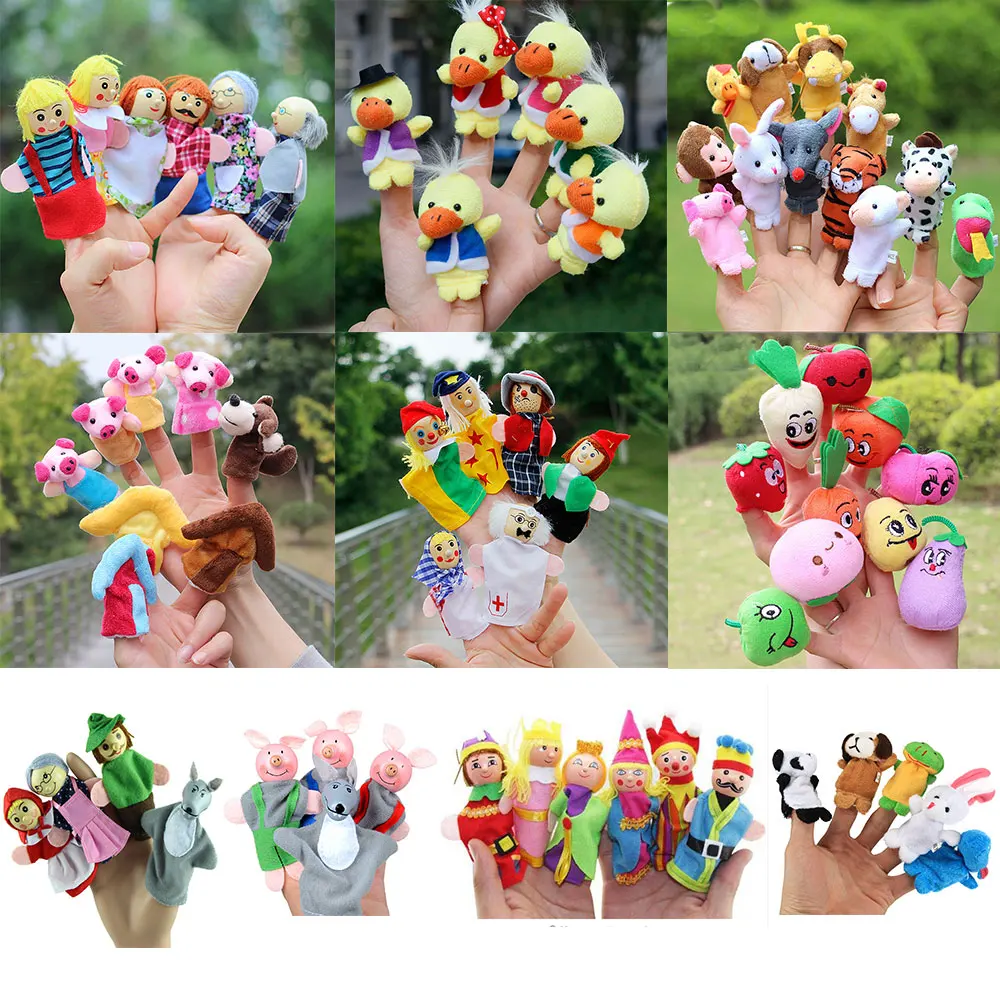 Монтессори мультфильм пальчиковая рука марионетка Handpop друзья аксессуары для