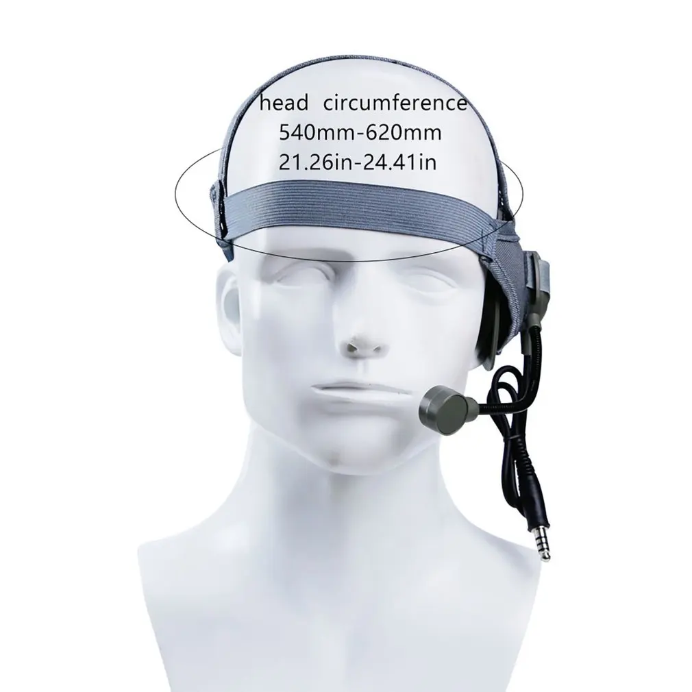 WoSport Tactical HD02 Round Edge Headset U94 Style PTT for iCom Kenwood Midland Motorola