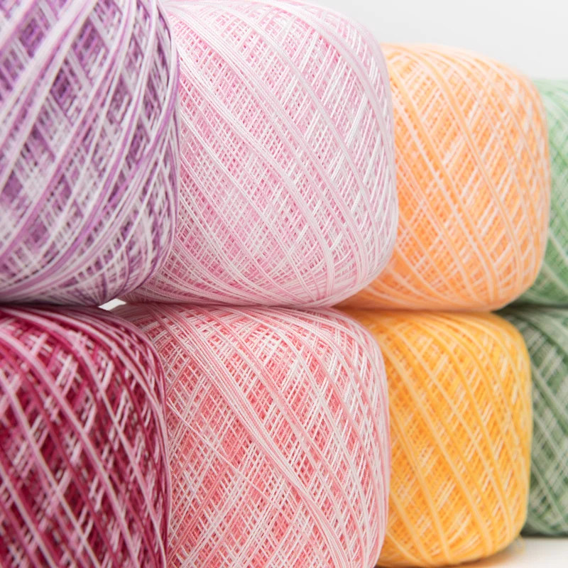 Thin Crochet Yarn Cotton for Knitting Crochet 27 Colors Thread Embroidery Knitting Lace Weaving Yarn Soft Sewing Accessories