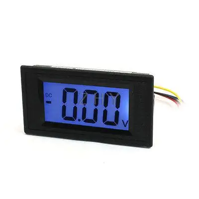 DC питание 4 провода ЖК-дисплей DC0-20V Панель вольтметр