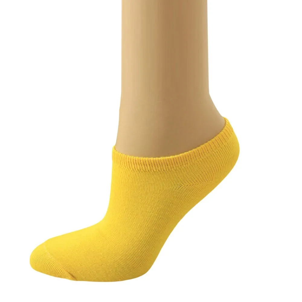 1Pairs Womens Girls Comfortable Cotton Candy Color Sweet Various Vibrant Sock Slippers Funny Short Soft Ankle Socks 