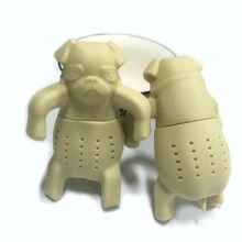 Dog Pug Shape Tea Infusers Loose Leaf Strainer Herbal or Fruit Tea Filter Diffuser Food Grade Silicone Tea Accessories